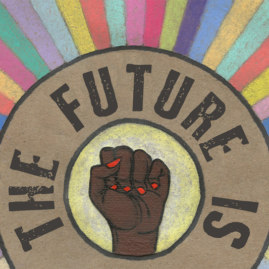 'The Future Is Nasty' Art Print (Black) - Deb Almond Art