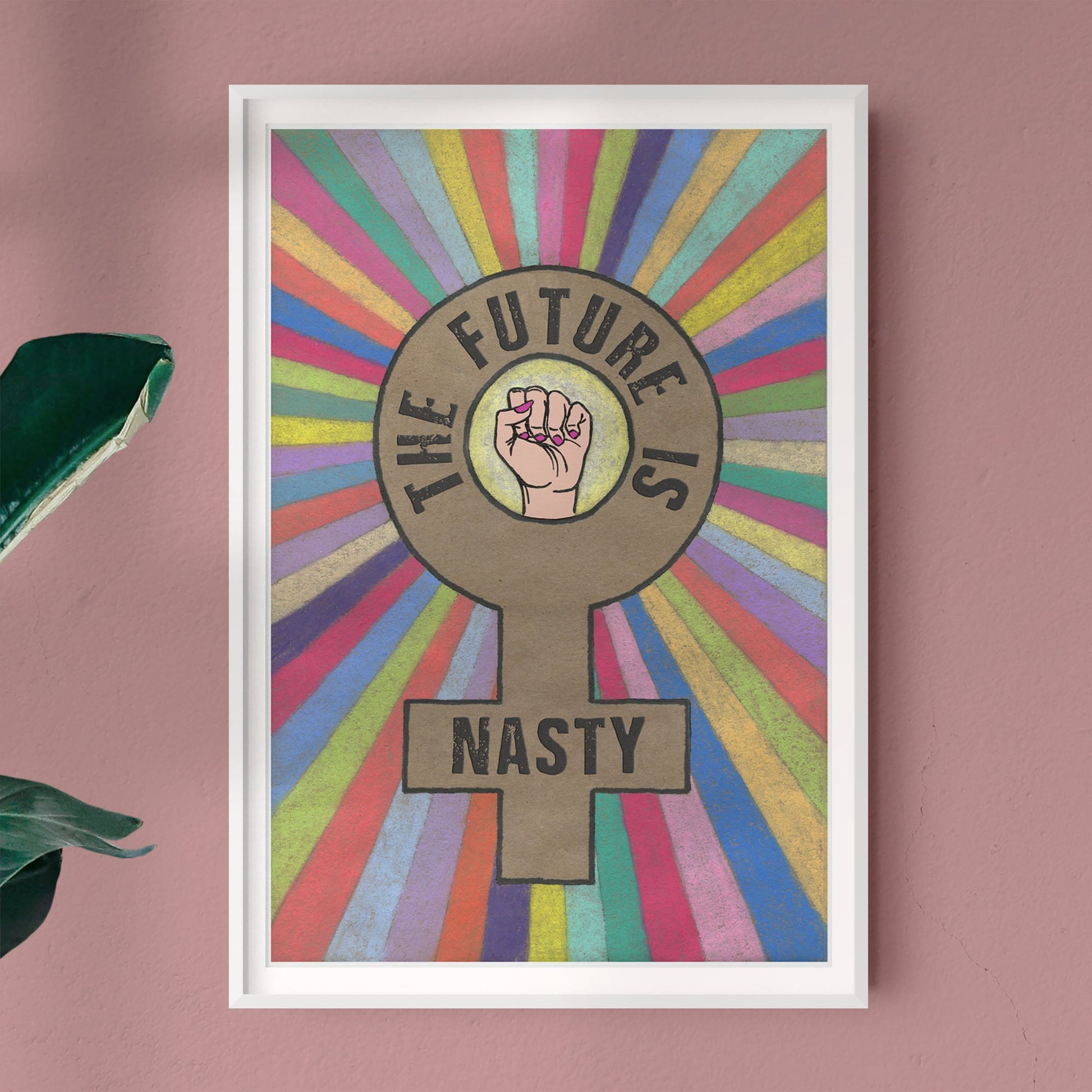 'The Future Is Nasty' Art Print (White) - Deb Almond Art